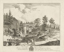 View of the waterfall at Trillion, Christian Henning, c. 1756 - 1795