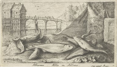 Alvers on a river bank, Albert Flamen, 1664