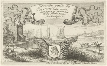 River landscape with weapon, Albert Flamen, 1664