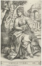 Sibyl of Cumae, print maker: Frans Huys, 1546 - 1562