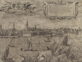 Antwerp seen from the Scheldt, Belgium, Anonymous, Johannes Loots, Albertus van Oostenrijk, 1617 -