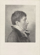 Portrait of an unknown man in profile to the right, print maker: Benoit Taurel, 1818