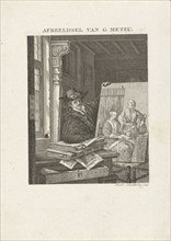 Portrait of Gabriel Metsu, print maker: Elisabeth Barbara Schmetterling, GabriÃ«l Metsu, 1814 -