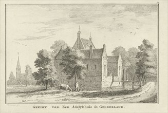 View of the French castle Burg in Nijbroek, John Greenwood, 1737 - 1792