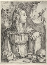 Penitent Mary Magdalene, Jacob Matham, 1607-1612