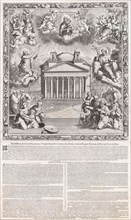 Allegory of the interior of the Pantheon in Rome, Italy, as a Christian church by Pope Boniface IV,