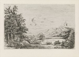 Landscape with Shepherd, Anna Cécile Wilhelmina Jeanette Jacqueline Nahuys, 1841 - 1905