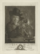 Boy near candlelight, Anna Kobell, 1805 - 1847