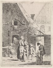 Farmers and farm children, Johannes Christiaan Janson, c. 1778 - c. 1823