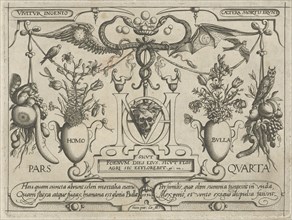 Animals, plants and fruits around a skull, Jacob Hoefnagel, 1592