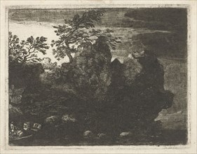 Big rocks in river, Allaert van Everdingen, 1631-1675