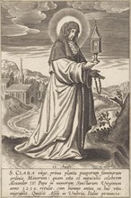 Saint Clare, print maker: Michael Snijders, 1610 - 1672