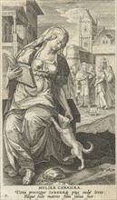 The Canaanite woman, Adriaen Collaert, Philips Galle, Cornelis Kiliaan, 1595 - 1599