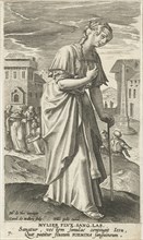 The bleeding woman, Karel van Mallery, Philips Galle, Cornelis Kiliaan, 1595 - 1599