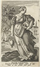 Samaritan woman, Karel van Mallery, Philips Galle, Cornelis Kiliaan, 1595 - 1599