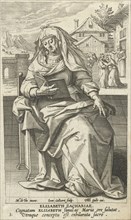 Saint Elizabeth, Jan Collaert (II), Philips Galle, Cornelis Kiliaan, 1595 - 1599