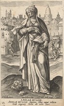 Wise woman of Abel Beth Maacah, Jan Collaert (II), Philips Galle, Cornelis Kiliaan, 1588 - 1595