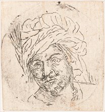 Mans Head with turban, Albert Flamen, Jacques van Merlen, Lodewijk XIV (koning van Frankrijk), 1664