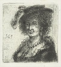 Woman with hat, Jan Chalon, 1748 - 1795