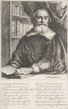 Portrait of Johannes de Laet at the age of sixty, Jan Gerritsz. van Bronchorst, Anonymous, 1641 -
