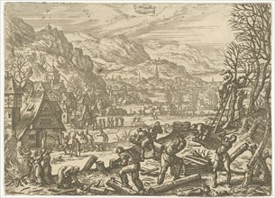 February, Pieter van der Borcht (I), 1545 - 1608