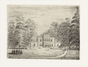 View of a country estate in Baarn, The Netherlands, Pieter Cornelis Nicolaas van de Poll, 1835 -
