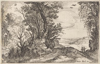 Two travelers at the edge of a forest, Anonymous, 1568 - 1676