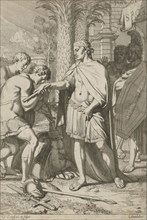 Warrior donates defeated warriors grace, Gerard de Lairesse, 1670