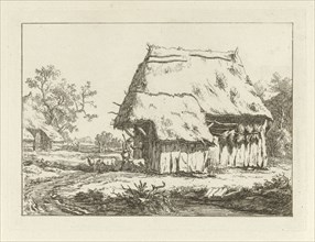 Shepherd in a sheepfold, Carel Lodewijk Hansen, c. 1780 - c. 1840