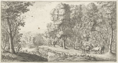 Path along the forest, Albert Flamen, 1648 - 1672
