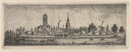 View Oudewater, The Netherlands, Eberhard Cornelis Rahms, 1884