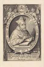 Portrait of Cardinal Robert Bellarmine, at the age of 74, print maker: Antonie Wierix III, Jan van