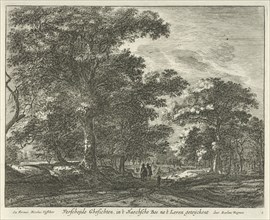 Forest trail in the Hague Forest, Roelant Roghman, Nicolaes Visscher (I), 1728 - 1742