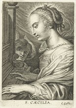 Saint Cecilia with organ, Schelte Adamsz. Bolswert, Peter Paul Rubens, Cornelis Galle (II), 1596 -