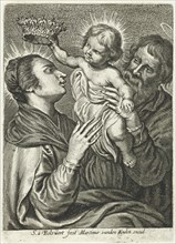 Joseph with Christ Child crown put on head of Mary, Schelte Adamsz. Bolswert, Peter Paul Rubens,