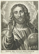 Christ as Salvator Mundi, Schelte Adamsz. Bolswert, Peter Paul Rubens, Martinus van den Enden, 1596