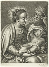 Holy Family, Schelte Adamsz. Bolswert, Peter Paul Rubens, Cornelis Galle (II), 1596 - 1678