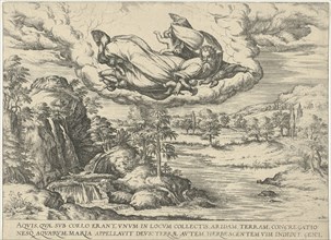 God creates water and land, attributed to Symon Novelanus, 1577 - 1627