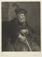 Portrait of an unknown old man in a chair, Johannes Pieter de Frey, Philips Koninck, 1797
