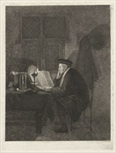 Philosopher in his study, Johannes Pieter de Frey, Quiringh Gerritsz. van Brekelenkam, 1796