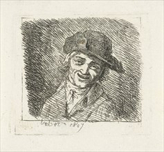 Smiling man with hat, Frédéric Théodore Faber, 1807
