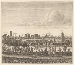 View of Utrecht from the west (plate III), Herman Saftleven, Reinier & Josua Ottens, 1725 - 1751