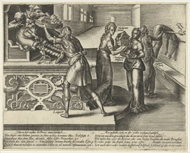 Litigation devours money and property, Hendrick Goltzius, 1597