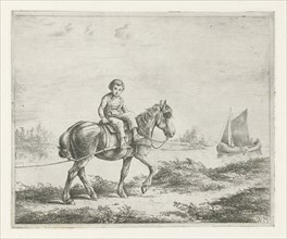 Boy on a hunt horse, Christiaan Wilhelmus Moorrees, 1811 - 1867