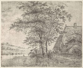 Landscape with farm and well, Peter Janson, 1780-1851