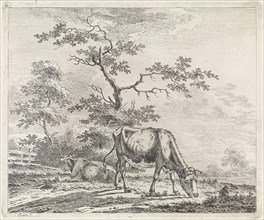 landscape with grazing cow, Pieter Janson, 1780 - 1851