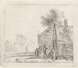 Landscape with farmhouse and barn, Johannes Janson, 1783