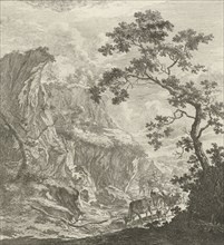 Mountainous landscape with cattle, Johannes Janson, 1761 - 1784