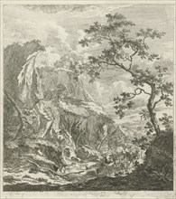 Mountainous landscape with cattle, Johannes Janson, 1761 - 1784