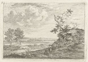 Landscape with two fishermen, Johannes Janson, 1761 - 1784